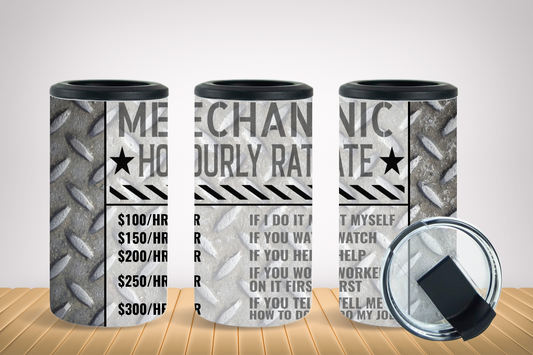 4-in-1 Koozie & Tumbler - Mechanic Hourly Rate