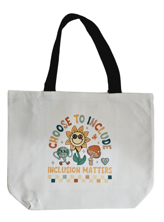 Canvas Tote Bag - Inclusion Matters - Groovy