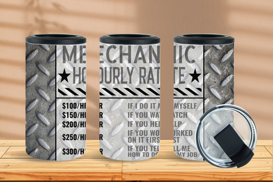 4-in-1 Koozie & Tumbler - Mechanic Hourly Rate