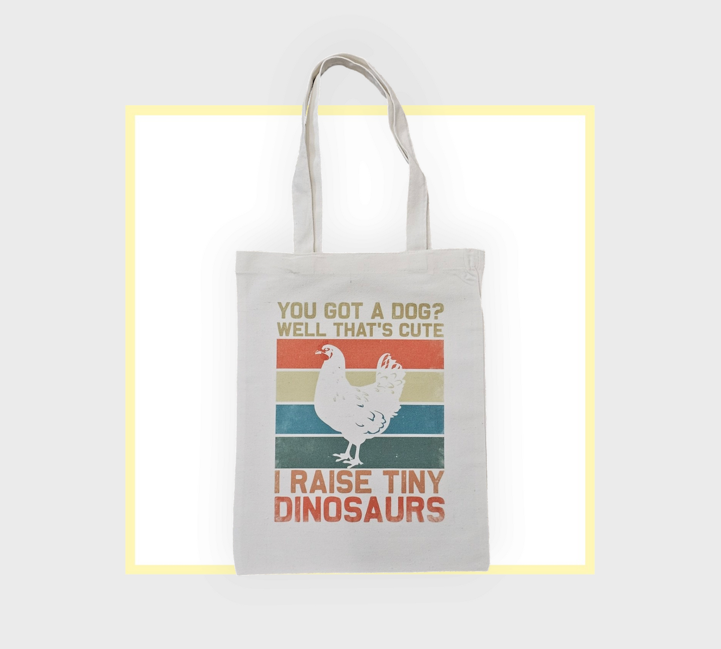 Small Reusable Tote - Tiny Dinosaurs