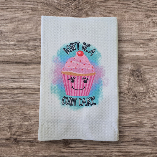 Waffle Weave Kitchen Towel - C*nt Cake