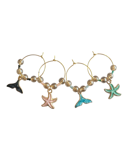 Drink Charm Set - Whales & Sea Stars