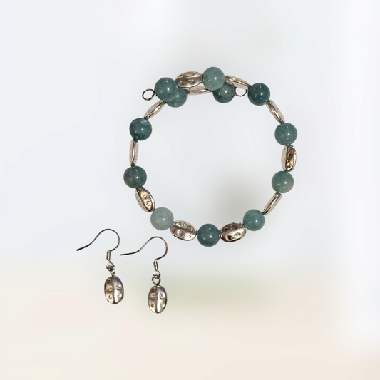 Bracelet & Earring Set - Aquamarine (Large)