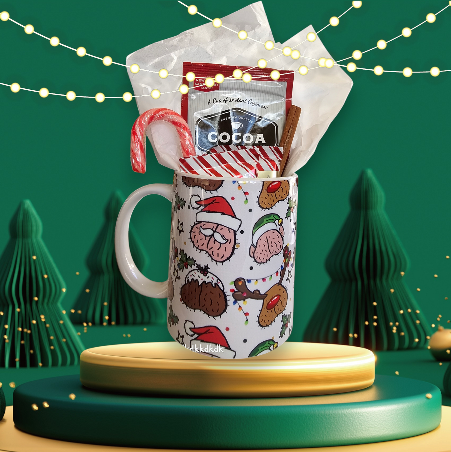 Holiday Mug Set - Jingle Balls (White)