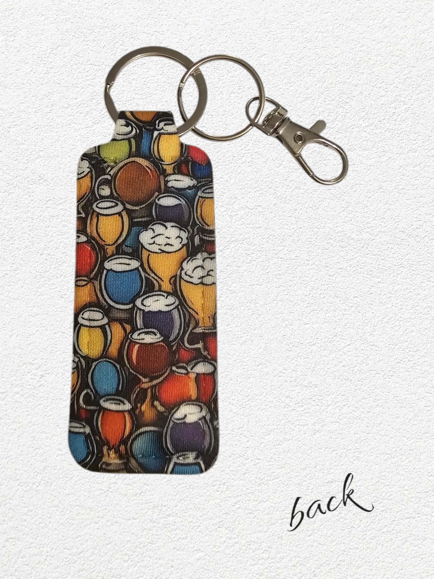 Lip Balm Holder & Keychain - Beers Up (lip balm included)