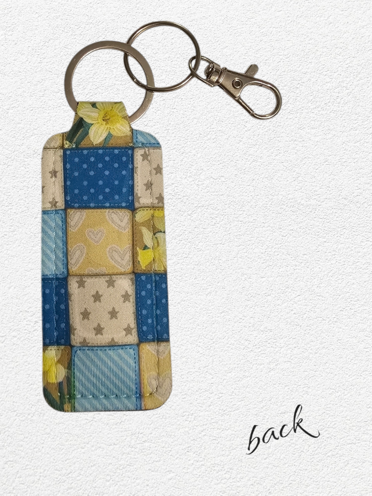 Lip Balm Holder & Keychain - Quilt (lip balm included)