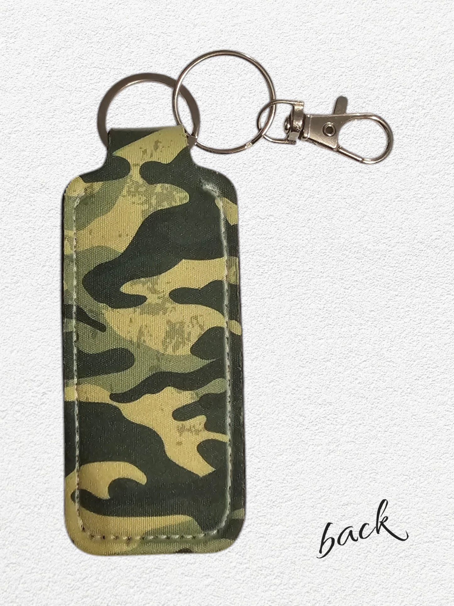 Lip Balm Holder & Keychain - Camo (lip balm included)