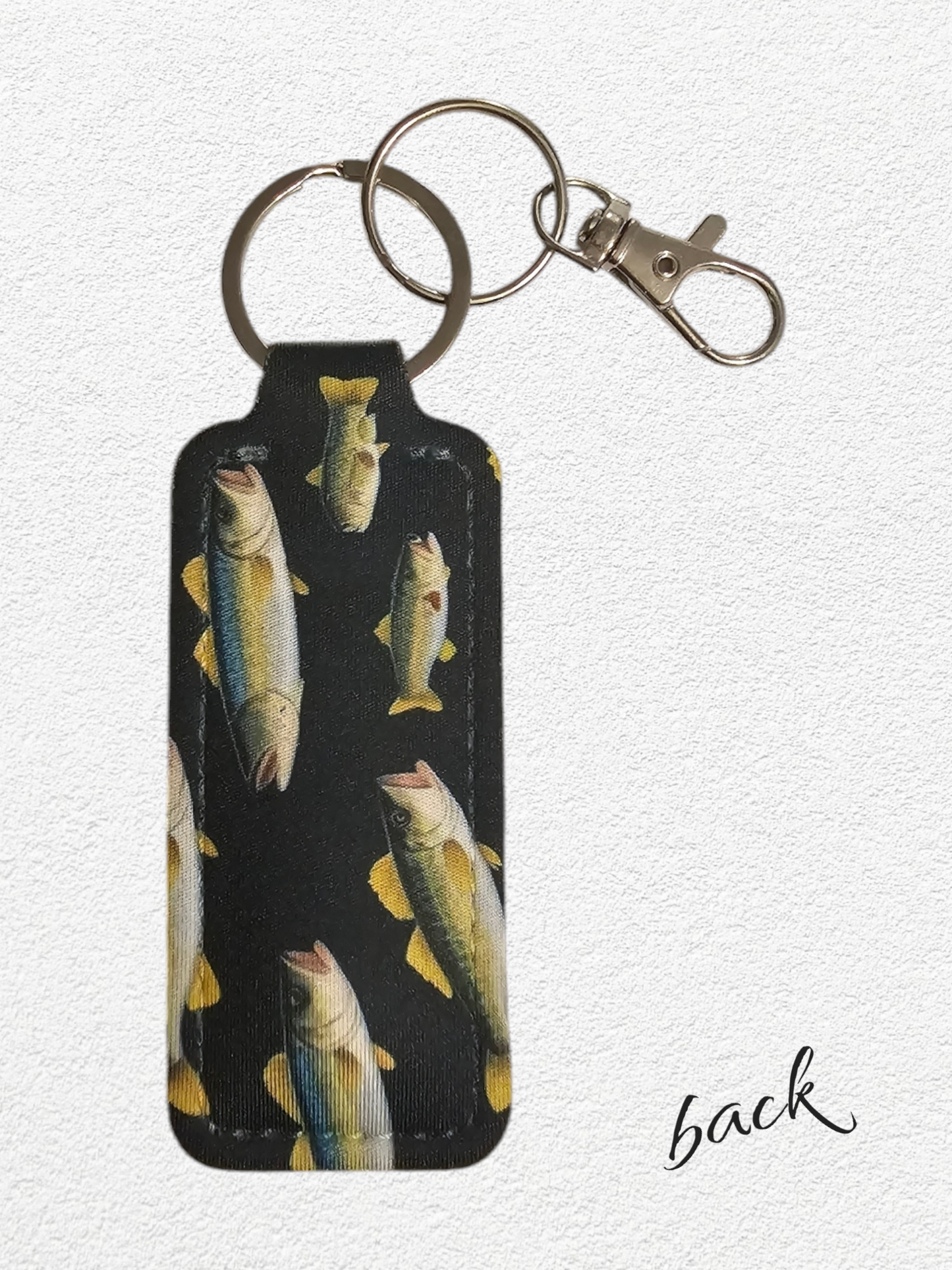 Lip Balm Holder & Keychain - Fishies (lip balm included)