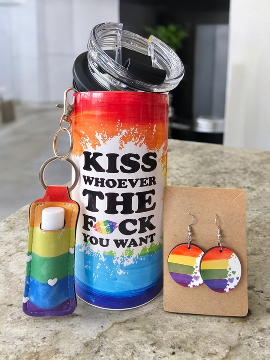 4-in-1 Koozie & Tumbler Bundle - Kiss Whoever the F*ck You Want