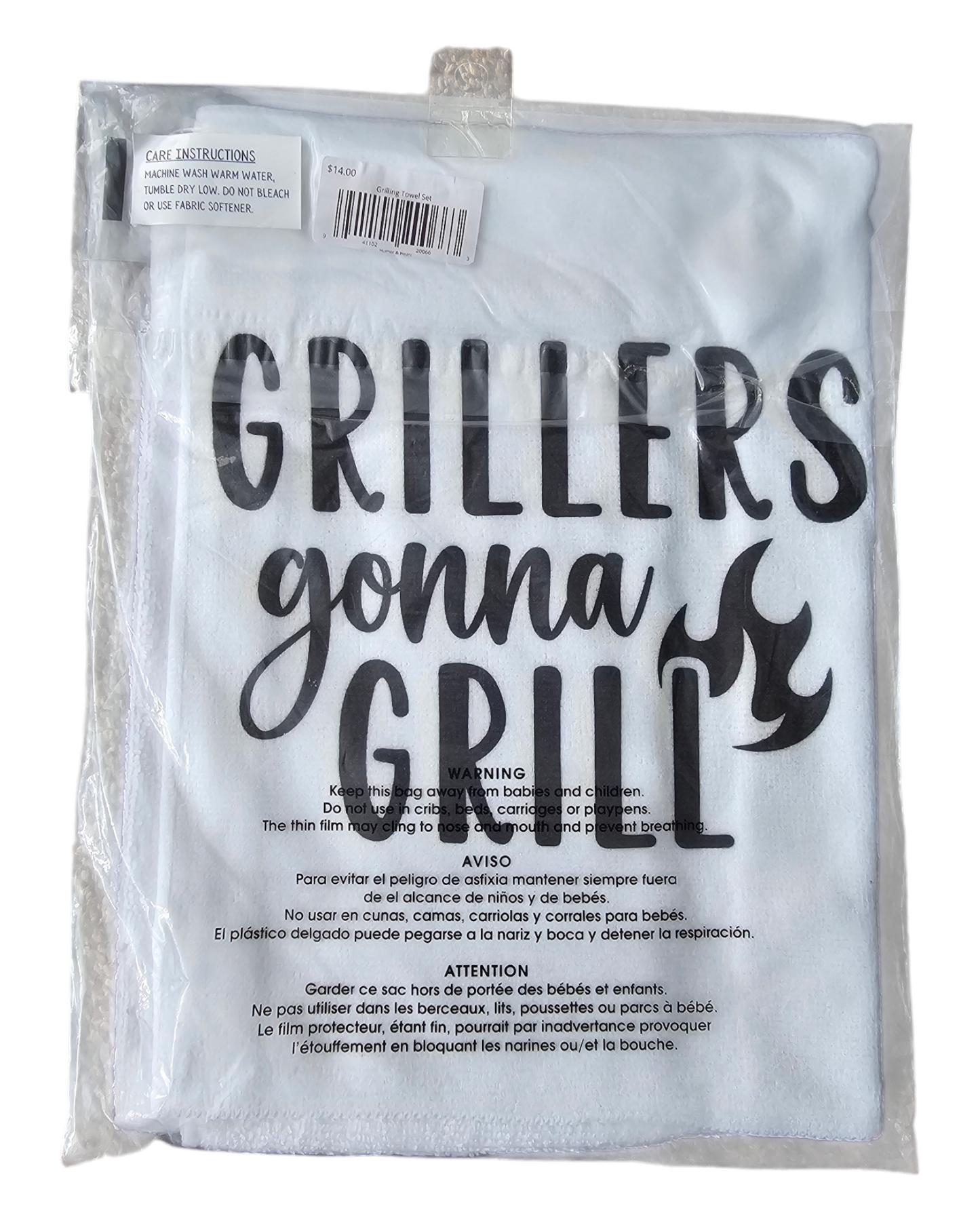 Microfiber Towels - 2-Pack - BBQ is Like Duct Tape / Grillers Gonna Grill