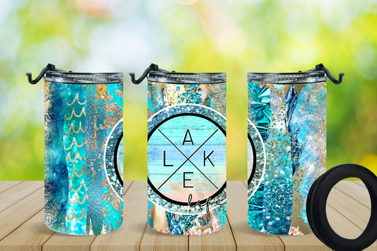 4-in-1 Koozie & Tumbler - Teal Lake Life