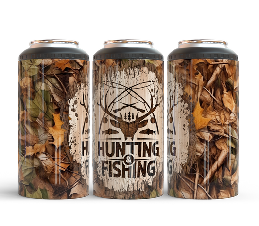 4-in-1 Koozie & Tumbler - Fishing & Hunting