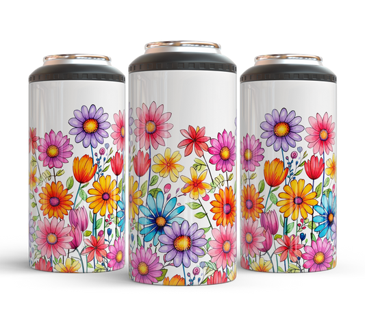 4-in-1 Koozie & Tumbler - Bright Garden